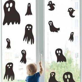 Happy Halloween Wall Stickers Halloween Decoration Stickers for Halloween Eve Party Supplies Halloween Wall Decals DIY Window Art Decoration Halloween Wall Decor Spider Bats Sticker