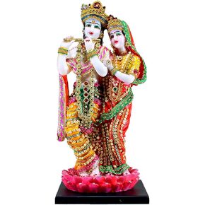 eSplanade Resin Radha Krishna on Sofa Murti Idol Statue Sculpture (16 Inches)