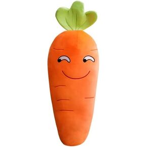 JOSON Orange Imitation Carrot Pillow, Children's Sleeping Pillow Doll, Plush Toy pad, Used for Bedroom, Sofa and Office Decoration (27.5inch)