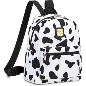 حقيبة ظهر Cusangel Cow Small Purse للنساء، حقيبة ظهر صغيرة، حقيبة ظهر صغيرة للنساء الفتيات، حقيبة ظهر لطيفة صغيرة سعة 10 لتر، فتاة مراهقة تعمل في السفر ومراكز التسوق والمزارع وحقيبة النهار، Mochila Vaca Pequeña
