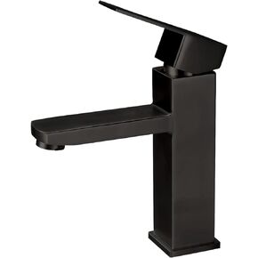 Bathroom Faucets Bathroom Sink Faucet Stainless Steel Bathroom Faucet Single Handle Sink Faucet Black Vanity Faucet Single Hole RV Bathroom Faucets