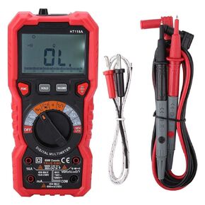 HT118A Handheld Digital Multimeter 6000 Counts True RMS Multimeter AC/DC Voltage Current Meter Tester w/Flashlight