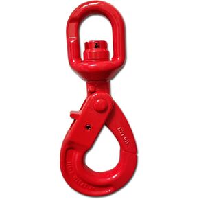 Swivel Self-Locking Hook 4410 lbs Heavy Duty Swivel Lifting Hook Swivel Lifting Hook Hoist Hook Sling Heavy Cargo 【2ton】