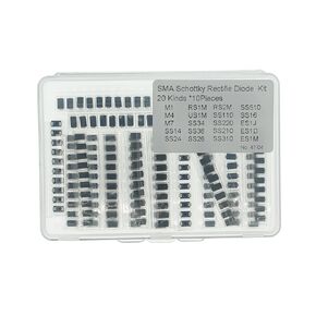 20Valuesx10PCS=200PCS SMA Schottky Rectifie Diode Assorted Kit (M1 M4 M7 SS14 SS24 RS1M SS34 SS36 SS26 RS2M SS110 SS220 SS210 SS310 SS510 SS16 ES1J ES1D ES1M)