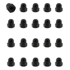 DGZZI 20PCS Black Stainless Steel M6 Round Ball Nut Hexagonal Cap Nut for Staircase Balustrade Expansion Screw Decoration
