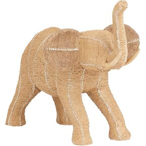 Deco 79 Polystone Elephant Sculpture, 9" x 15" x 11", Beige