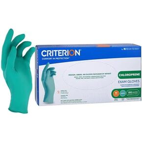 Criterion Chloroprene Exam Gloves - Non-Sterile, Disposable, Latex-Free, Ambidextrous, Textured Fingers