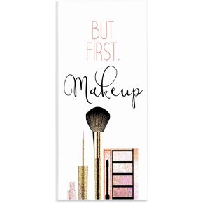 Stupell Industries Makeup Fashion Designer Modern Pink Word Canvas Wall Art, 10x24, Multicolor