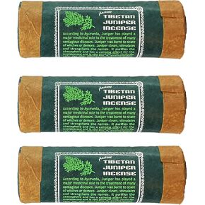 Tibetan Juniper Incense, 4.5" Length - 3 Packs, 30 Sticks Per Pack