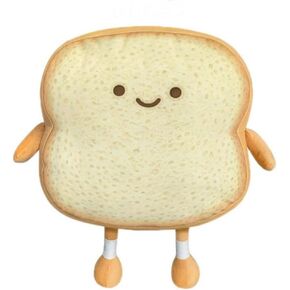 Toast Bread Pillow, Funny Bread Shape Plush Toy Pillow,Facial Expression Soft Toast Sofa Pillow, for Kids Adults Gift Home Bed Room Decor
