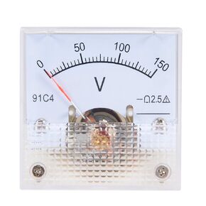 uxcell DC 0-150V Analog Panel Voltage Gauge Volt Meter 91C4 2.5% Error