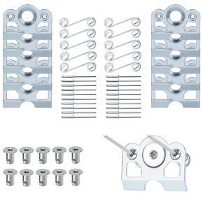 1/4 Turn Quick Release Steel Slot Head Dzus Button with Springs and Dimpled Tabs (10 Pack)