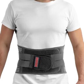 ORTONYX Lower Back Support Belt for Men and Women, Heavy Wok Lifting, Back pain Relief, Herniated Disc, Sciatica/Black S