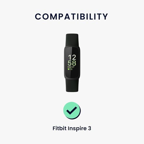 kwmobile TPU Silicone Watch Strap Compatible with Fitbit Inspire 3-2x Band - camouflage Black/Light Green/Dark Green in Saudi Arabia