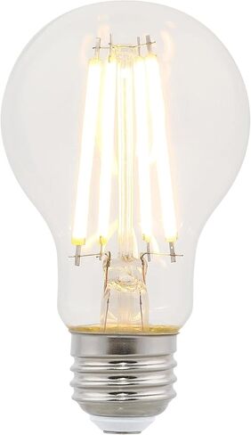 Westinghouse 5167200 8 وات (ما يعادل 75 وات) A19 لمبة إضاءة LED ذات خيوط شفافة قابلة للتعتيم، قاعدة متوسطة in Kuwait