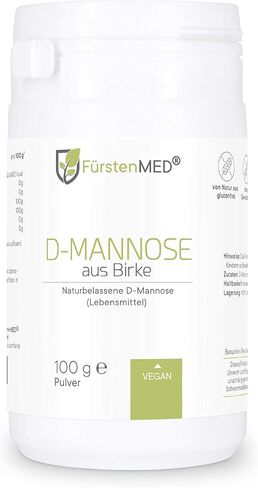 FürstenMED® D-Mannose Powder - Pure Birch Sourced - All Natural Vegan Herbal Extract Supplement, No Additives - Supports a Healthy Urinary Tract Health System - 100g Powder with Measuring Spoon in Saudi Arabia