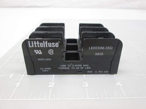 Littelfuse 3 Pole Fuse Block 30A 600V L60030M3SQ ! WOW in Saudi Arabia
