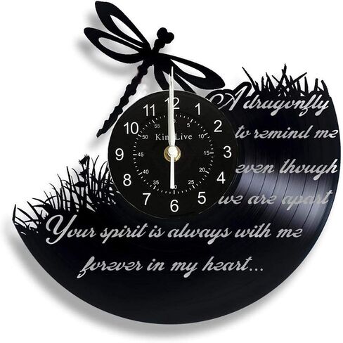 Vinyl Record wall clock Dragonfly Vinyl Record Wall Clock Dragonfly Clock Animal Home Decor Wall Art Gift for Friend in Saudi Arabia