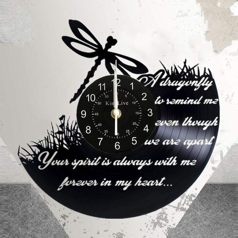 Vinyl Record wall clock Dragonfly Vinyl Record Wall Clock Dragonfly Clock Animal Home Decor Wall Art Gift for Friend in Saudi Arabia