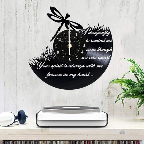 Vinyl Record wall clock Dragonfly Vinyl Record Wall Clock Dragonfly Clock Animal Home Decor Wall Art Gift for Friend in Saudi Arabia