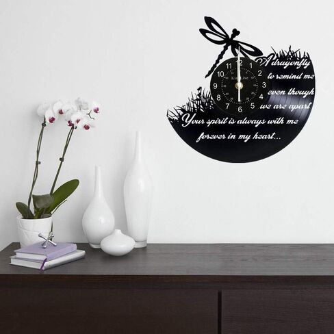 Vinyl Record wall clock Dragonfly Vinyl Record Wall Clock Dragonfly Clock Animal Home Decor Wall Art Gift for Friend in Saudi Arabia