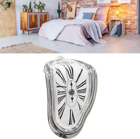 Fdit Clock, Melting Clock Wear Resistant Retro for Office (13) in Saudi Arabia