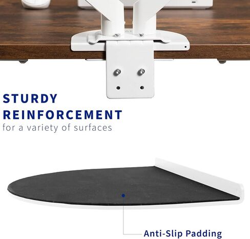VIVO Steel Reinforcement Bracket Mount Plate for Thin, Glass, and Other Fragile Table Tops, Clamp Compatible with Most Monitor Stand C-Clamp Installations, Black, STAND-AC01R in Kuwait