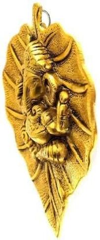 Ganesh Statue Crafts Metal Ganesha On Leaf Wall Hanging Article for Wall Decor Room Decor Best for Housewarming Wedding Gifts for Indian Traditional Festival Ganesha Decoration in Saudi Arabia