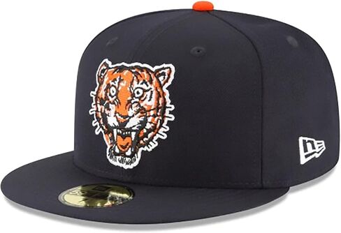 قبعة New Era MLB 59FIFTY Cooperstown Authentic Collection مناسبة للعب في الملعب (6 7/8، Detroit Tigers Navy Cooperstown) in Saudi Arabia