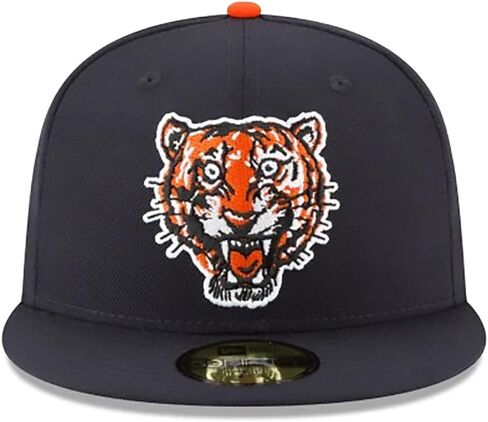 قبعة New Era MLB 59FIFTY Cooperstown Authentic Collection مناسبة للعب في الملعب (6 7/8، Detroit Tigers Navy Cooperstown) in Saudi Arabia