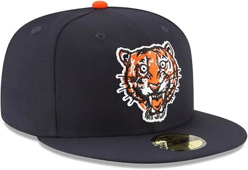 قبعة New Era MLB 59FIFTY Cooperstown Authentic Collection مناسبة للعب في الملعب (6 7/8، Detroit Tigers Navy Cooperstown) in Saudi Arabia
