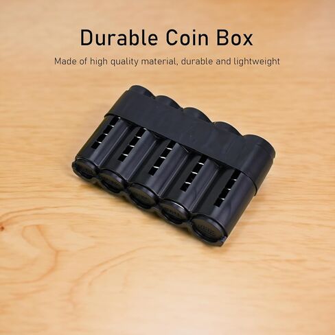 Coin Organizer Money Boxes Coin Holder Capsules Coin Changer Dispenser Multi Layer Stackable Large Capacity Coin Storage Tubes Coin Box for Office Bank(black), coin organizer coin holder capsules in Kuwait