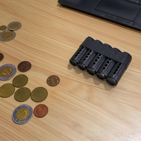 Coin Organizer Money Boxes Coin Holder Capsules Coin Changer Dispenser Multi Layer Stackable Large Capacity Coin Storage Tubes Coin Box for Office Bank(black), coin organizer coin holder capsules in Kuwait