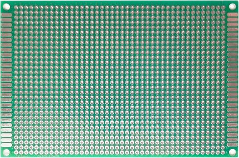 لوحة PCB نموذجية خضراء مزدوجة الجوانب، 3 قطع لوحة PCB مزدوجة الجوانب، (0.79 × 3.15 بوصة) لوحة دوائر مطبوعة عالمية للاستخدام بنفسك (8 سم × 12 سم - 3 قطع) in Saudi Arabia