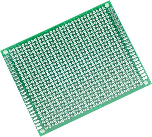 لوحة PCB نموذجية خضراء مزدوجة الجوانب، 3 قطع لوحة PCB مزدوجة الجوانب، (0.79 × 3.15 بوصة) لوحة دوائر مطبوعة عالمية للاستخدام بنفسك (8 سم × 12 سم - 3 قطع) in Saudi Arabia