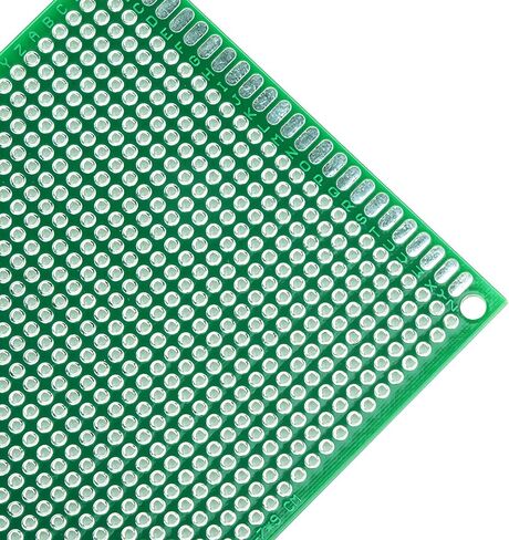لوحة PCB نموذجية خضراء مزدوجة الجوانب، 3 قطع لوحة PCB مزدوجة الجوانب، (0.79 × 3.15 بوصة) لوحة دوائر مطبوعة عالمية للاستخدام بنفسك (8 سم × 12 سم - 3 قطع) in Saudi Arabia