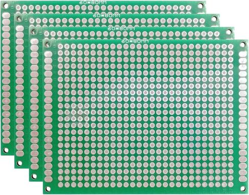 لوحة PCB نموذجية خضراء مزدوجة الجوانب، 3 قطع لوحة PCB مزدوجة الجوانب، (0.79 × 3.15 بوصة) لوحة دوائر مطبوعة عالمية للاستخدام بنفسك (8 سم × 12 سم - 3 قطع) in Saudi Arabia