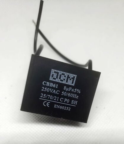 مكثف مروحة السقف CBB61 8 فائق التوهج في 250 فولت (2 سلك) in Kuwait