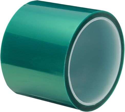 MECCANIXITY Resin Tape Silicone Adhesive Tape High Temperature Resistance Easy Peeling Polyester for Epoxy Resin,River Tables,Craft,Remove Residue 2.95 Inch Wide 108FT Long(Green),Pack of 1 in Kuwait
