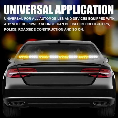 TeddyTT 32 LED 35.5" High Intensity Hazard Emergency Warning Tow Traffic Advisor Flash Strobe Directional Light Bar with Wireless Remote Control (Blue & White & Blue, 35.5'') in Saudi Arabia