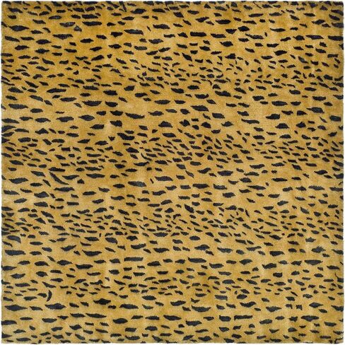 SAFAVIEH Soho Collection Area Rug - 4' Square, Beige & Brown, Handmade Wool, Ideal for High Traffic Areas in Living Room, Bedroom (SOH721A) in Saudi Arabia