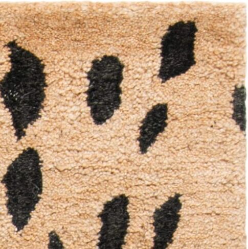 SAFAVIEH Soho Collection Area Rug - 4' Square, Beige & Brown, Handmade Wool, Ideal for High Traffic Areas in Living Room, Bedroom (SOH721A) in Saudi Arabia