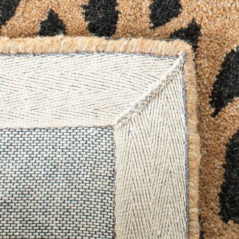 SAFAVIEH Soho Collection Area Rug - 4' Square, Beige & Brown, Handmade Wool, Ideal for High Traffic Areas in Living Room, Bedroom (SOH721A) in Saudi Arabia