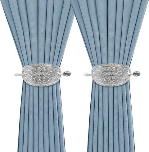 Oedema Set of 2 Decorative Curtain Holdbacks Gold Curtain Tiebacks Curtain Panel Holdback for Window Curtain Home Decoration Vintage 6.69×3.5 Inch in Saudi Arabia