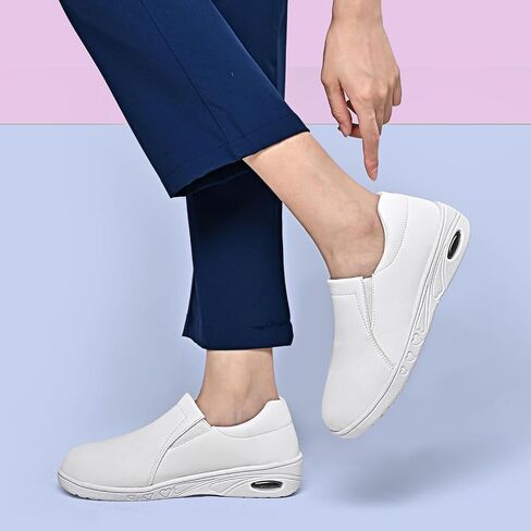 Women's Slip On Nurse Shoes Lightweight Comfortable Waterproof Work Shoes Silp Resistant Food Service Shoes in Saudi Arabia