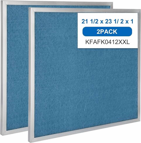فلتر KFAFK0412XXL - 21 1/2 × 23 1/2 × 1، بديل لفلتر ملف قناة مروحة براينت/كارير/باين KFAFK0412XXL قابل للغسل وإعادة الاستخدام، فلتر تيار متردد KFAFK0412XXL للنماذج FA4CNC060، FE4ANB006، عبوتان in Kuwait