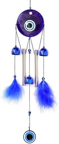 Evil Eye Wind Chimes Decor Home Wall Hanging Turkish Greek Nazar Amulet Good Luck & Protection Charm Evil Eye for Wall Decor in Saudi Arabia
