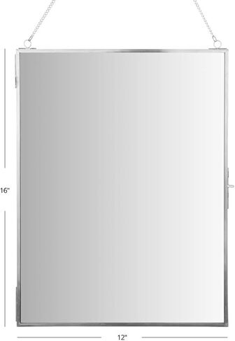 Koyal Wholesale Modern Rose Gold Frame Mirror for Wall, Large 12x16 Inch Hanging Rectangle Wall Mirror Photo Cabinet with Lock, Rectangle Mirrors for Wall Entryway, Bedroom, Bathroom in Kuwait