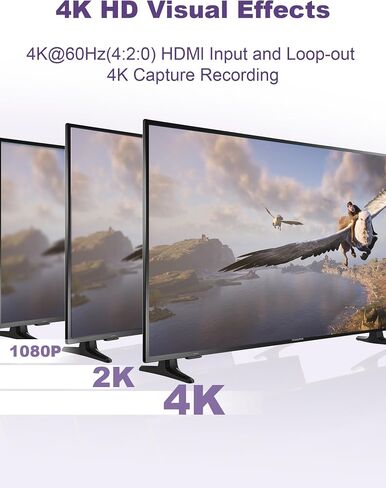 Capture Card, 4K 60FPS Video Capture Card USB 3.0 with Microphone 4K@60Hz HDMI Loop-Out Capture Cards for Nintendo Switch/Gaming/Live Streaming Xbox Series X/S, Work with PS4/5/PC/OBS/Camera/PC in Saudi Arabia