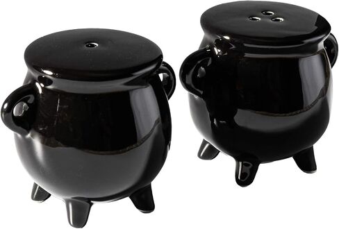 Summit Collection Witches Cauldron Black Magic Spell Potion Ceramic Salt and Pepper Shaker Set 2.4 inches Tall in Saudi Arabia